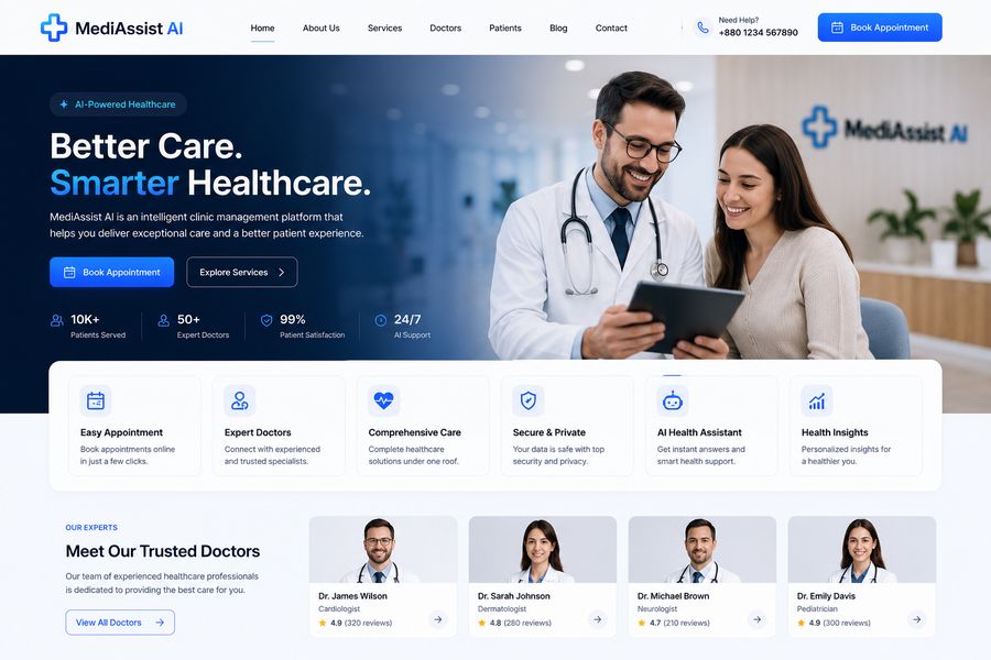 Clinic homepage