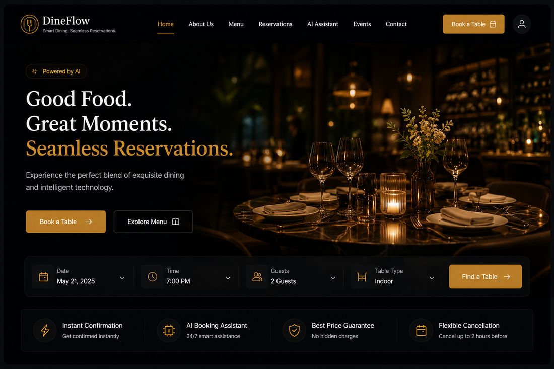 DineFlow platform