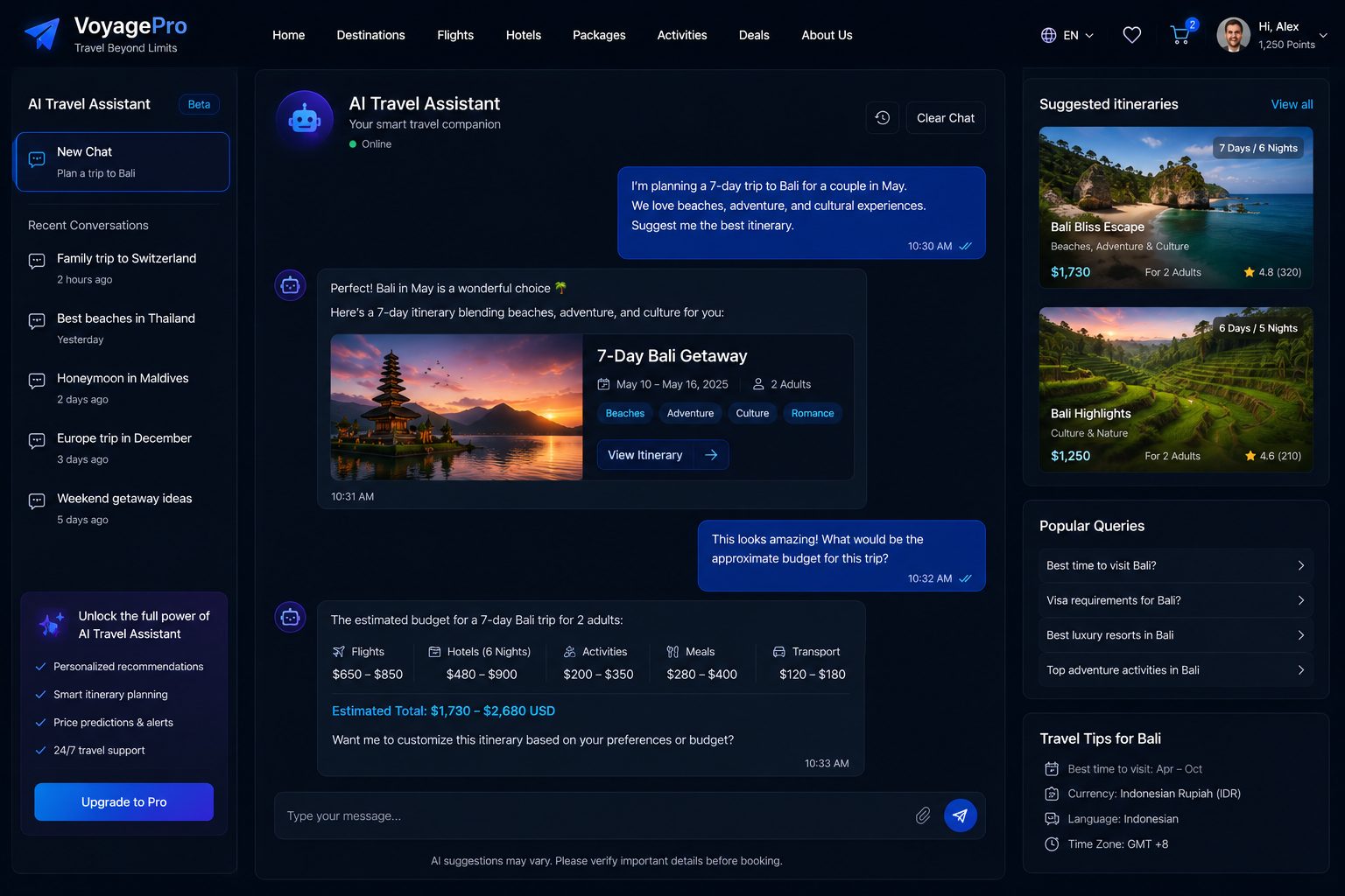 VoyagePro assistant